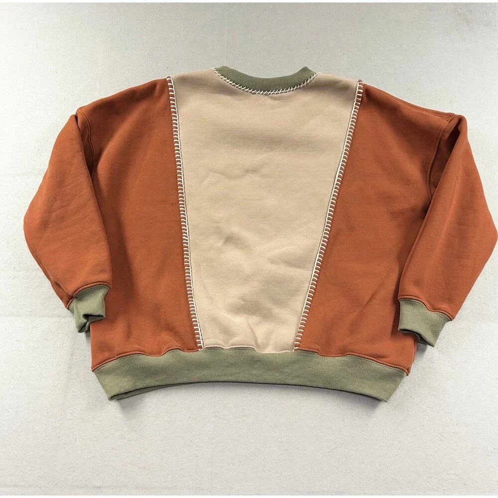 BKE Colorblock Oversized Crewneck Sweatshirt Pullover